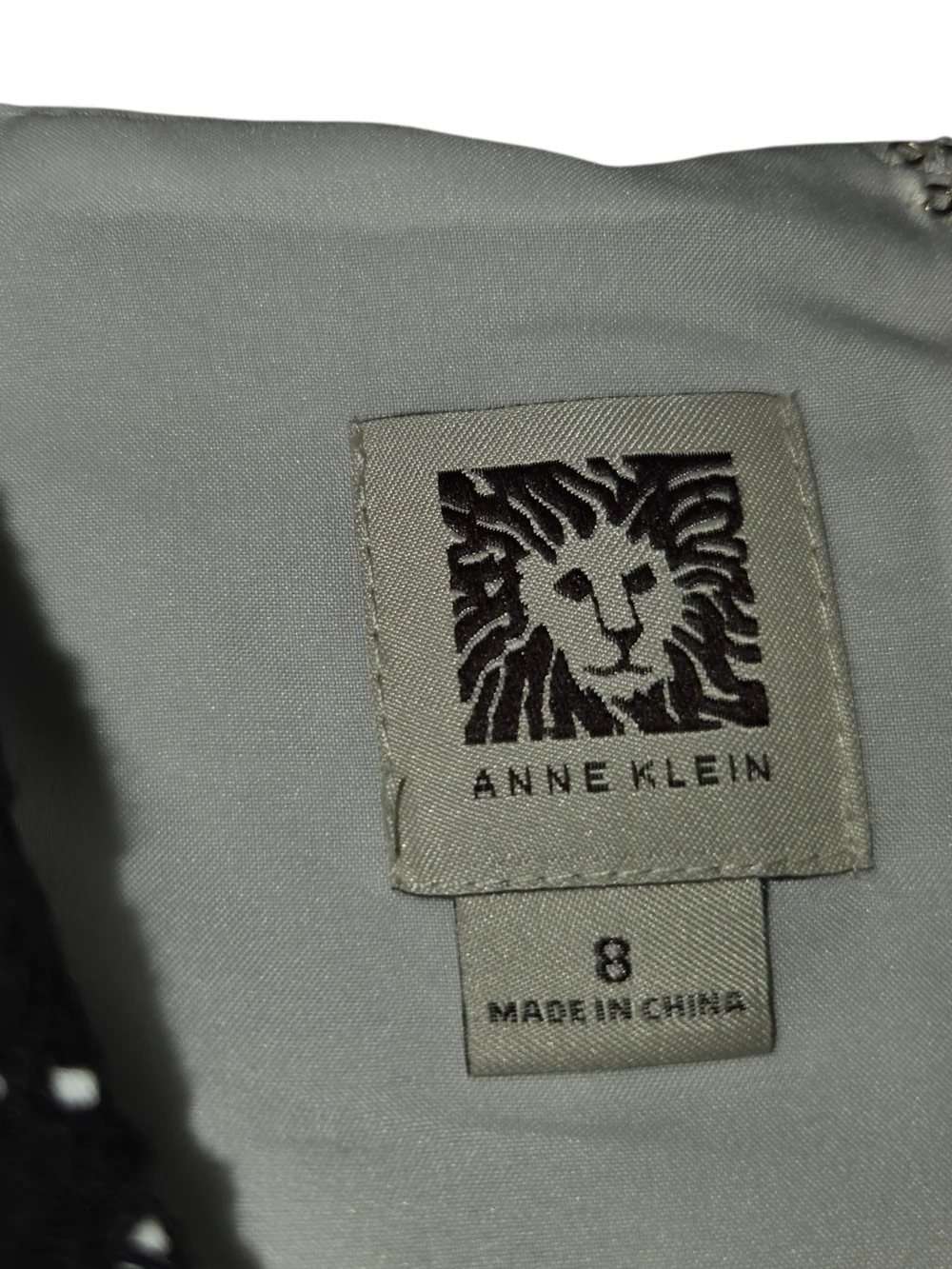 Anne Klein Black and White Sleeveless Fit-and-Flare Mini Dress